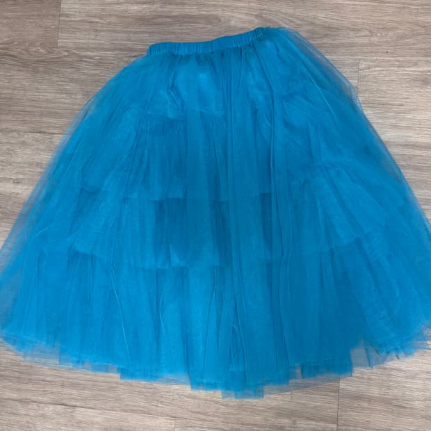 러프넥 ROUGHNECK Volume Tulle Skirt Blue