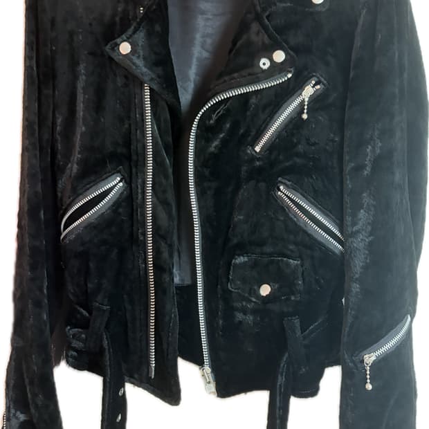 준야 와타나베 꼼데 벨벳 라이더자켓