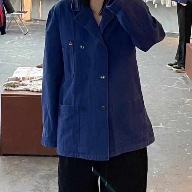 빈티지 KLM 블루 워크 자켓 H1370