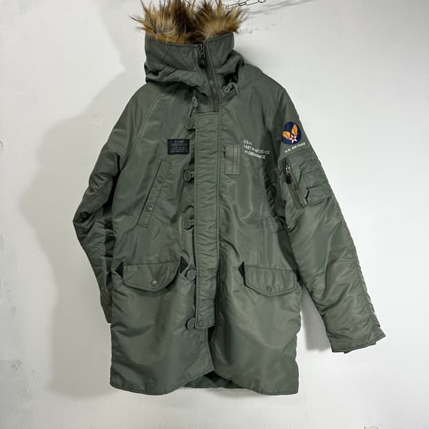 M 엑스톤즈 카키 N3B 항공 야상점퍼