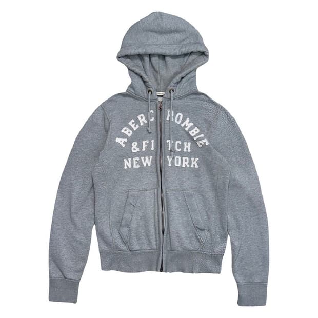 ABERCROMBIE & FITCH 후드 집업 그레이 L