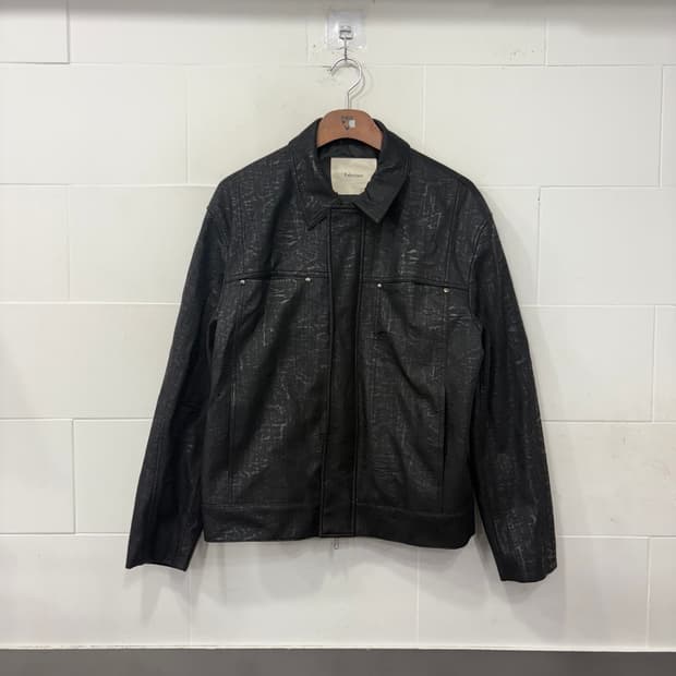 Fabregat 파브레가 히든 크롭 레더 블루종 자켓