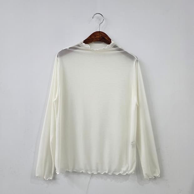 오프화이트 시스루 레이어드 티셔츠