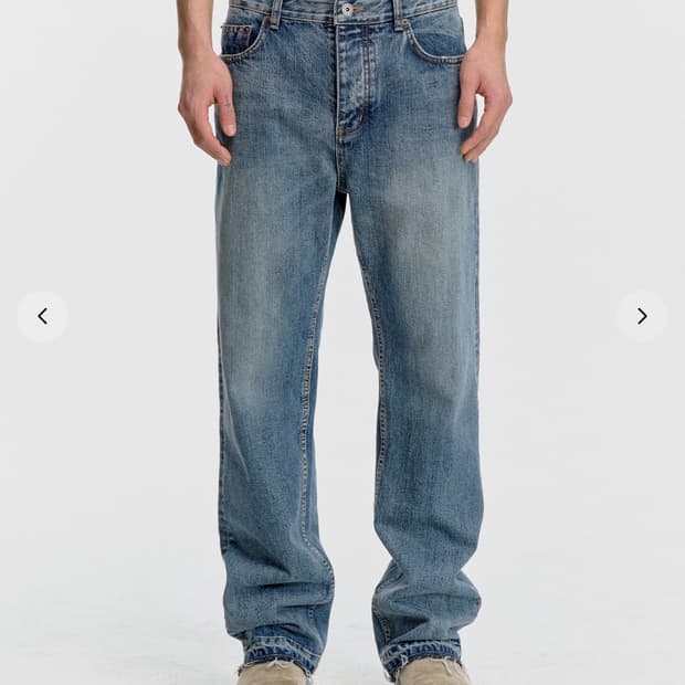 (서피스에디션)TORN STRAIGHT DENIM PANTS INDIGO