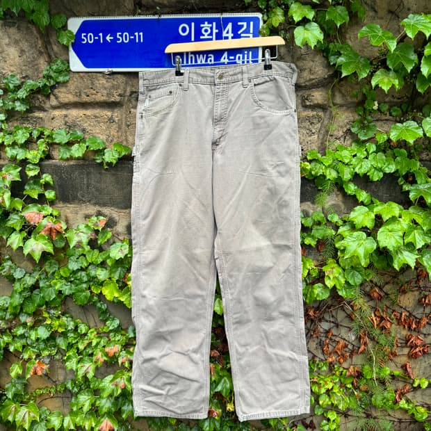 칼하트 b159 빈티지 카펜터 싱글니 페이딩 워크 팬츠 36/34