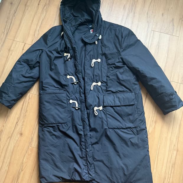 유니클로 더플코트 블랙 L