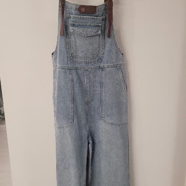 (유니크/빈티지) 브라운 스트랩 데님 오버롤/멜빵바지 판매합니다
​