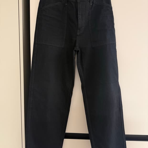 [3]포터리 라이트 바이커 데님 블랙