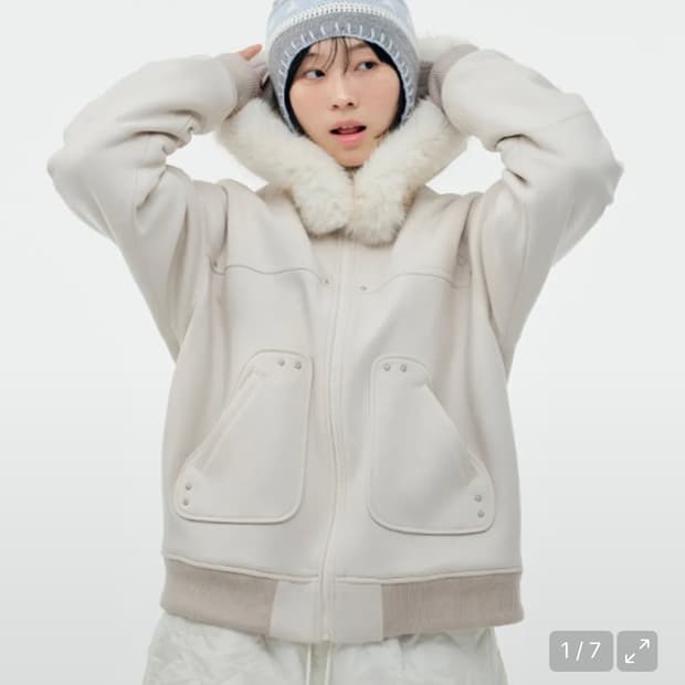 뚜오미오 퍼 후드점퍼 tuomio hooded fur jumper