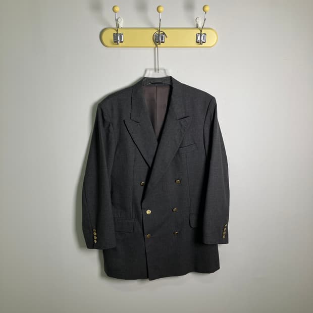 버버리 빈티지 울 더블 브레스티드 블레이저 50