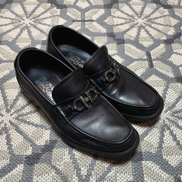 (8) 살바토레 페라가모 간치니 로퍼 블랙