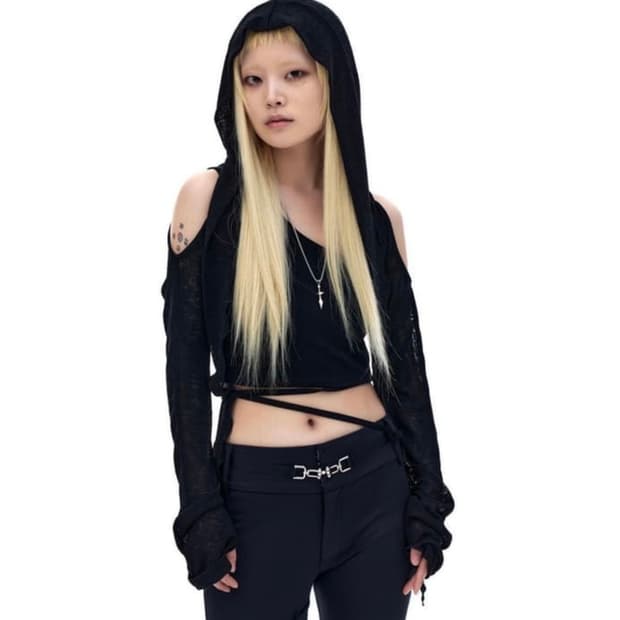 디퍼런트이즈오케이 디오케 k.od 디퍼런티스 니트 후디 볼레로