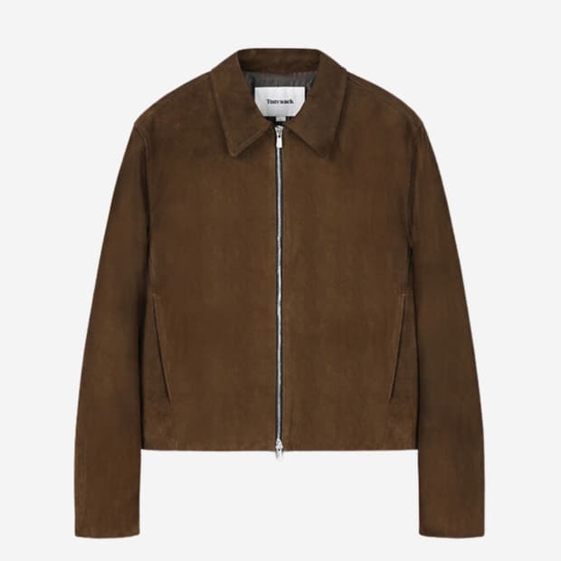 토니웩 24fw 스웨이드 지퍼블루종 자켓 올리브브라운 L