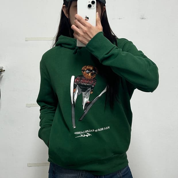 폴로 랄프로렌 폴로 베어 후드티 그린
