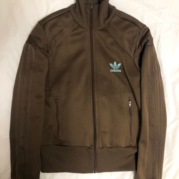 아디다스 파이어버드 브라운 민트 져지 트랙탑