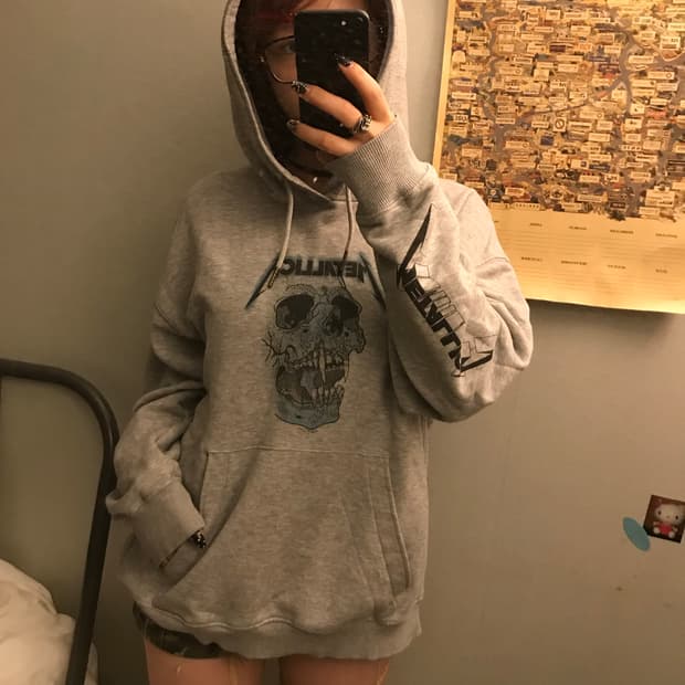 Metallica 메탈리카 고스펑크 락 후드티