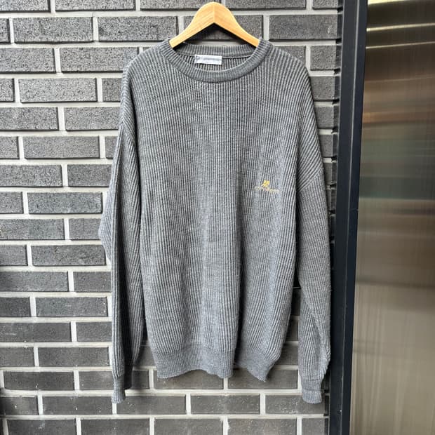 90s COURREGES 꾸레쥬 옴므 로고 스웨터 그레이