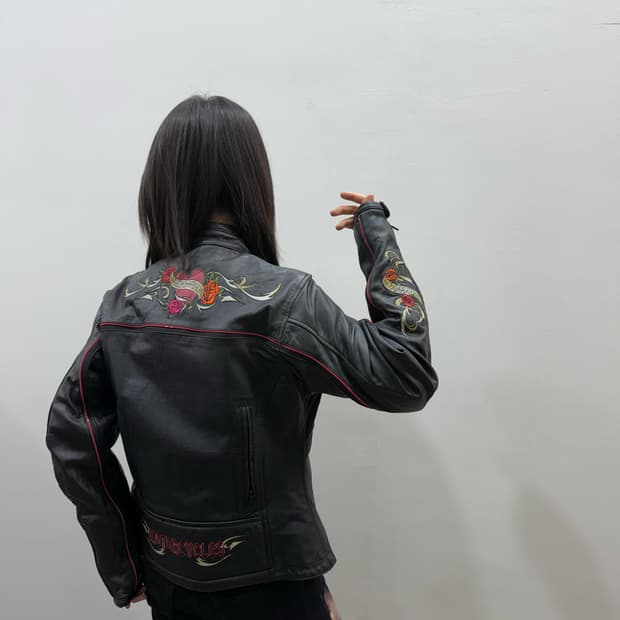 할리 데이비슨 레더 바이커 투웨이 자켓