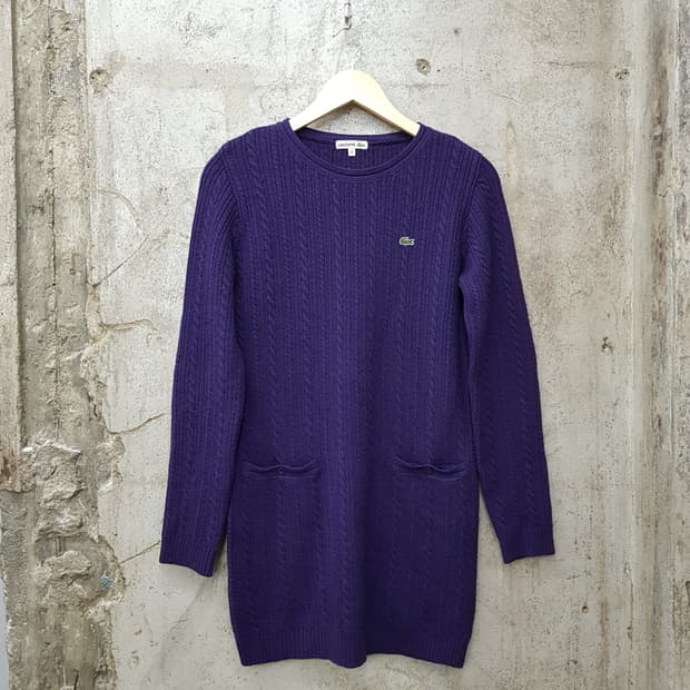 라코스테 꽈배기 니트 원피스/탑 36사이즈 
