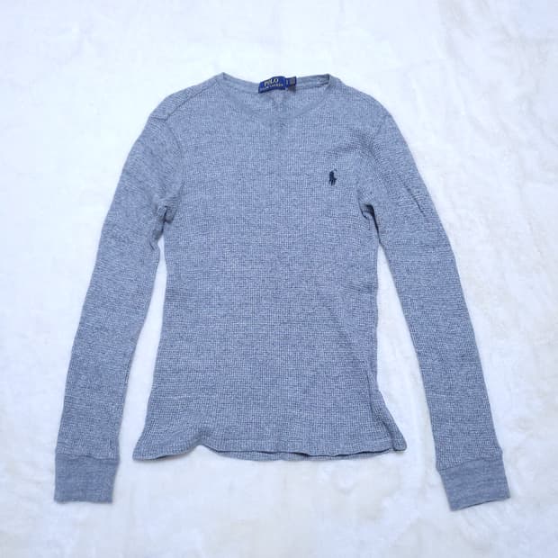 폴로 와플 여성 슬리브스 긴팔 S 0226