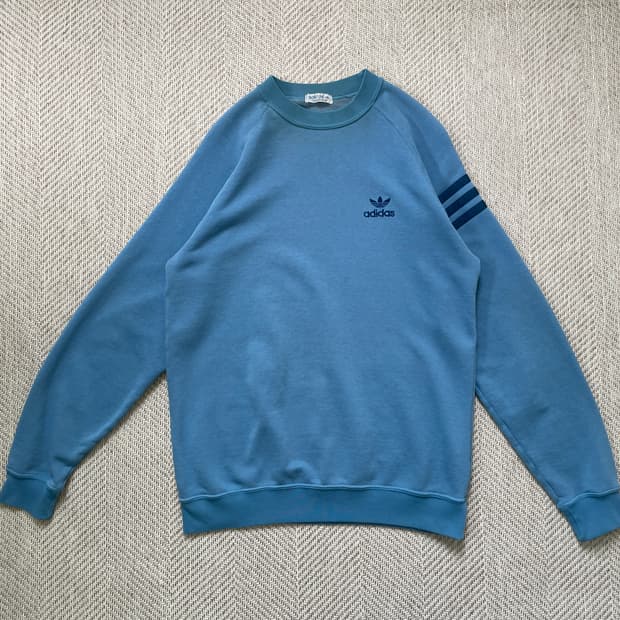 80s  아디다스 x데상트 트레포일 스웻셔츠