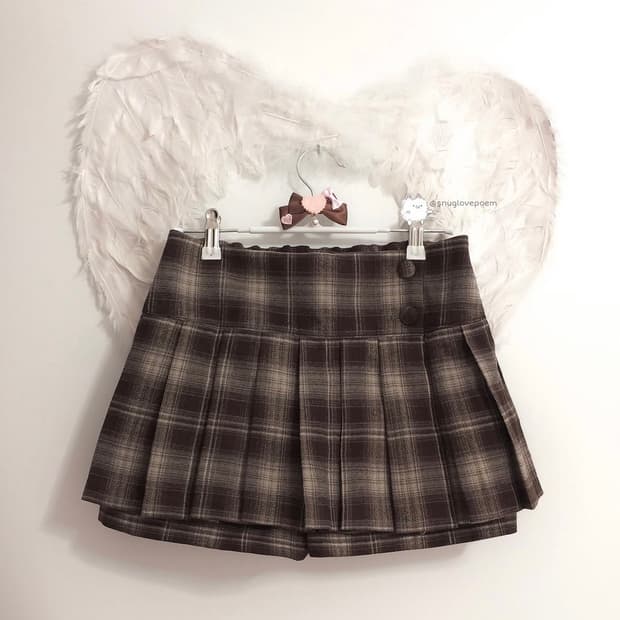 라떼갸루 초코바닐라 체크 큐롯 로걀 초코갸루 스너그 서냥님