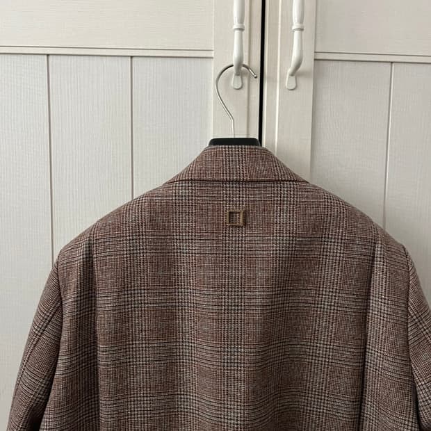 우영미 체크 블레이저 