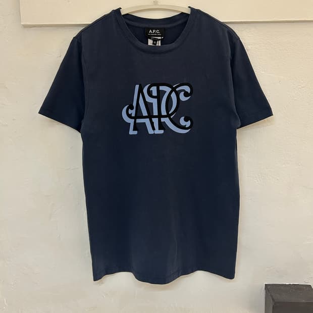 A.P.C. ARC 로고 프린팅 반팔 티셔츠 네이비 XS