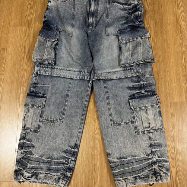 24SS 준지 워싱 데님 멀티 카고 팬츠 50 JC4421P61P