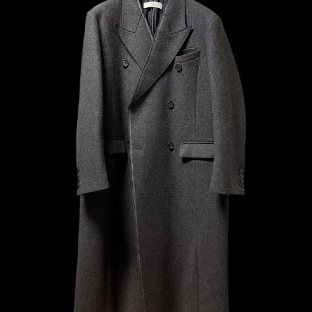 웨이비니스 울 커팅 코트 차콜 2