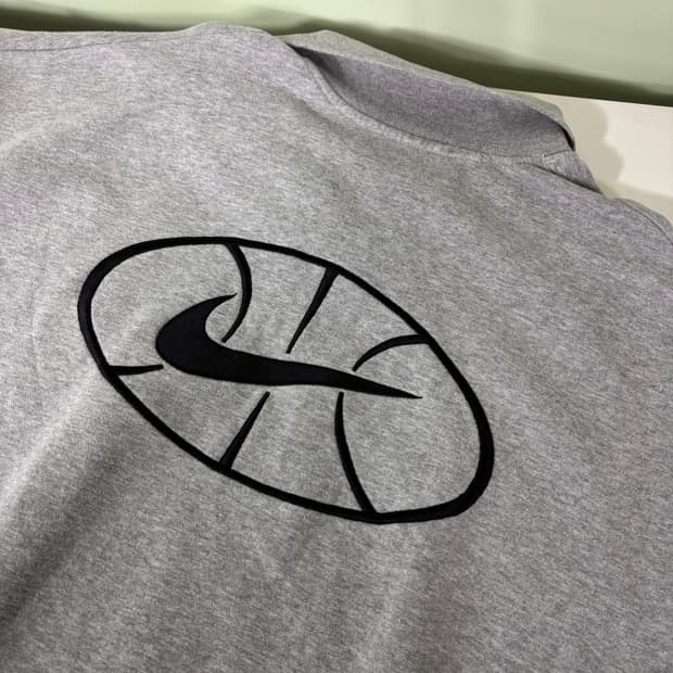 100-105 나이키 그레이 백로고 오픈카라 맨투맨