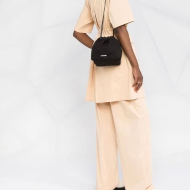 JIL SANDER 질 샌더 여성 블랙 덤플링 숄더백