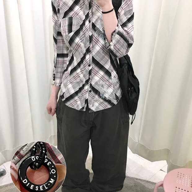 DIESEL check slim shirt