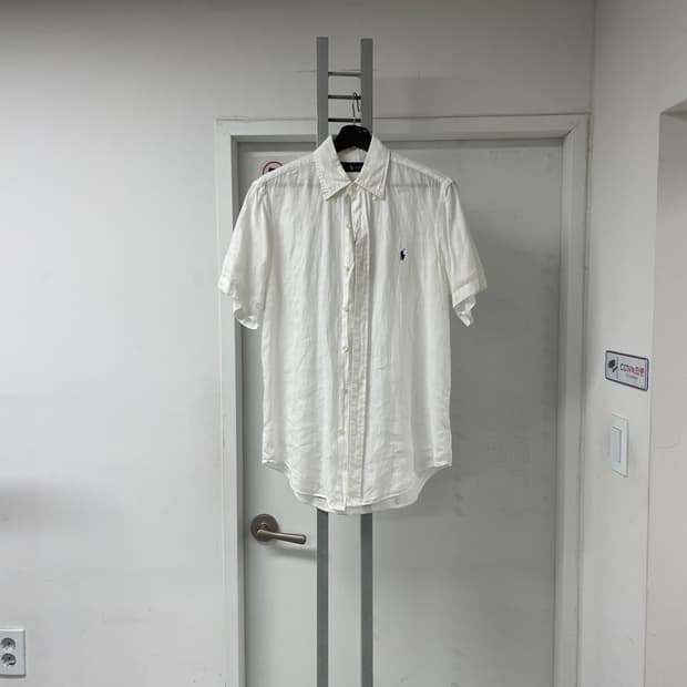폴로 랄프로렌 린넨 반팔 셔츠 화이트 S
