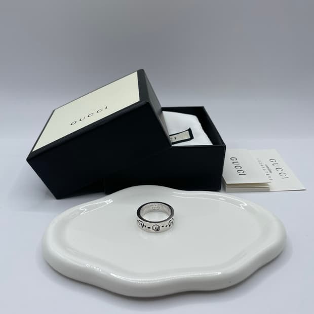 구찌 반지 15호 고스트링 6mm 