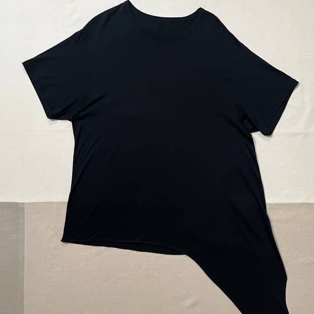 요지야마모토 ground Y 비대칭 롱 티셔츠 yohji yamamoto