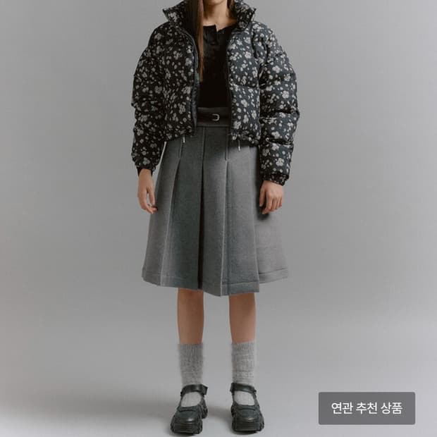 소프트서울 foggy flower 푸퍼 (블랙)