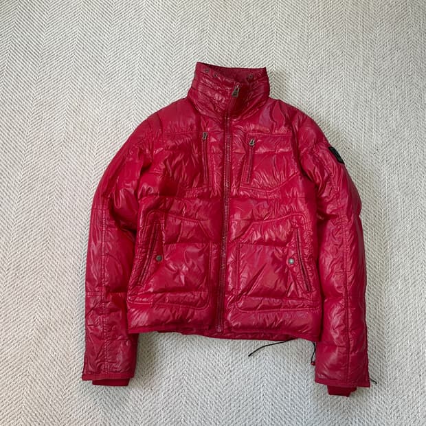 Diesel y2k 디젤 퀄팅 레드 다운패딩