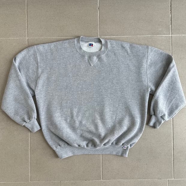 90s 빈티지 러셀 스웻셔츠 그레이 XL USA
