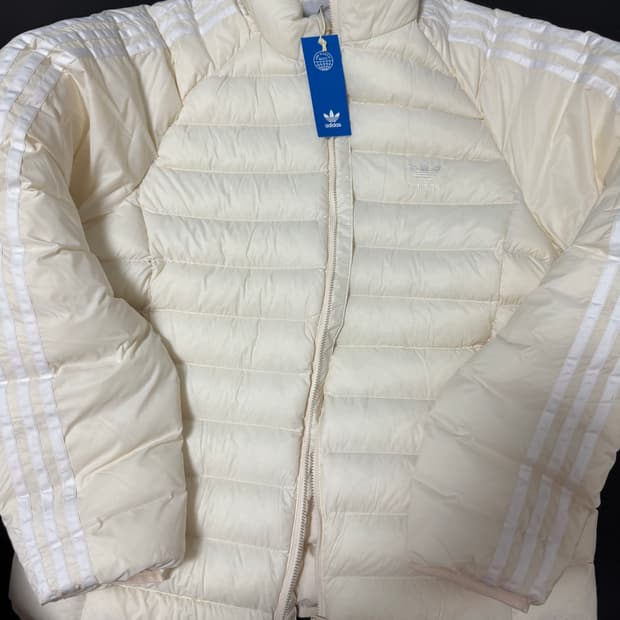 정품새제품 아디다스 3S 폴리에스테르 경량패딩자켓 2xl아이보리
