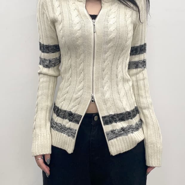 slim fit fur belt details zip-up