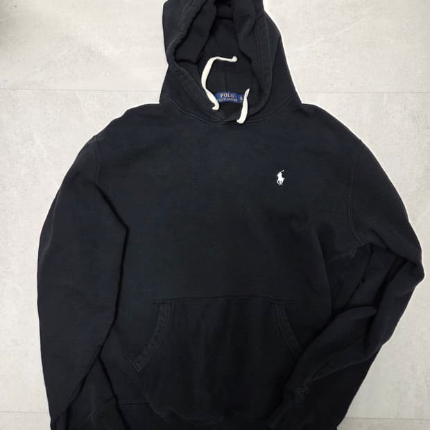 폴로 랄프로렌 블랙 후드티