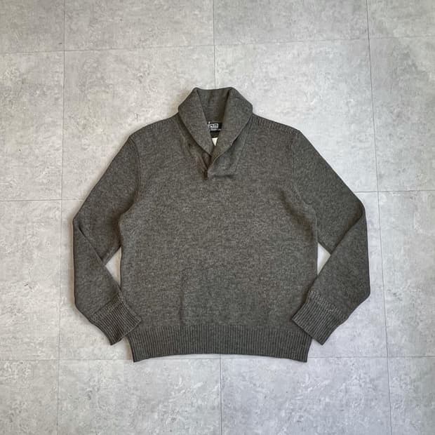 폴로랄프로렌 램스울 숄카라 니트