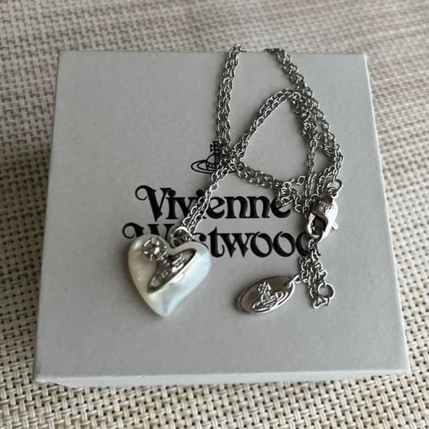 비비안웨스트우드 아카이브 orb 하트 원석 팬던트 목걸이