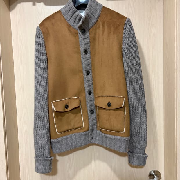 그랑 사쏘 스웨이드 니트자켓