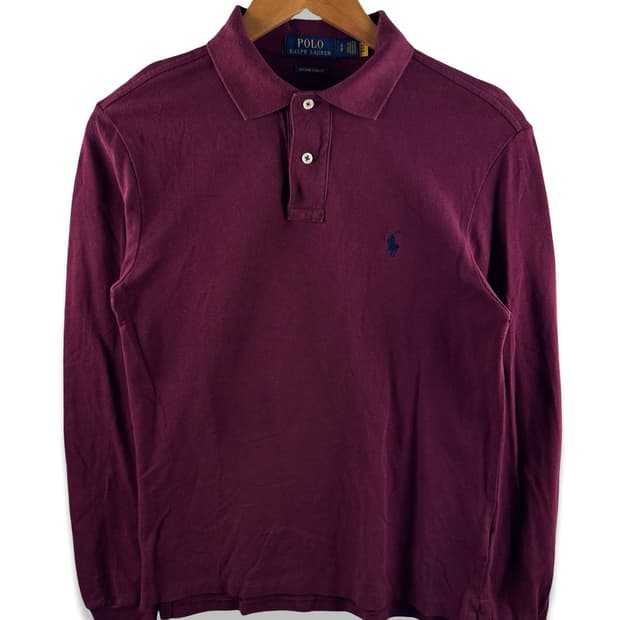폴로랄프로렌 버건디와인 긴팔카라티2997