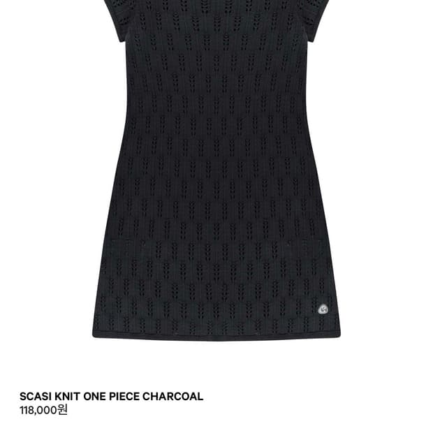 코이세이오 SCASI KNIT ONE PIECE CHARCOAL