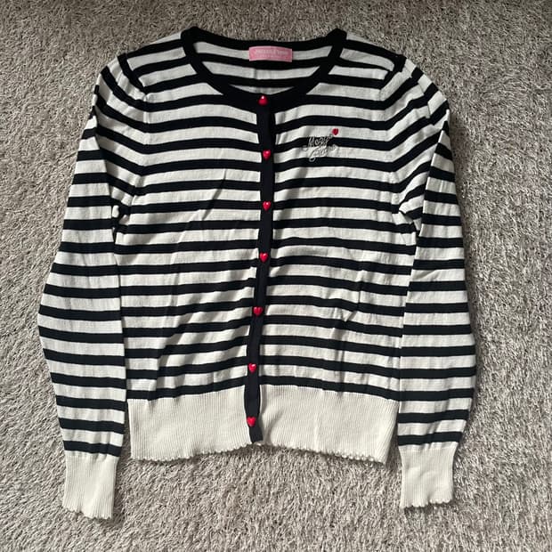 메조피아노 단가라 스트라이프 가디건