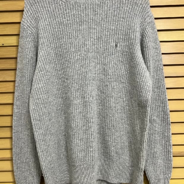 올세인츠 남성 그레이 라운드울니트

