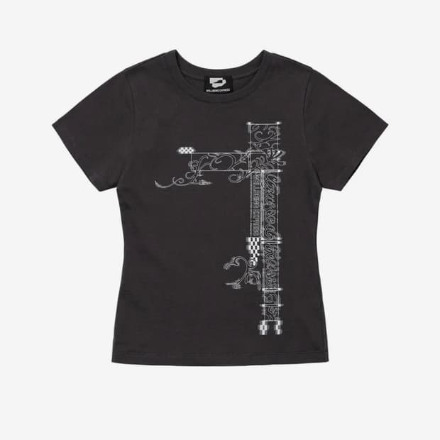 웰빙익스프레스 Hybrid  Tattoo tee 차콜